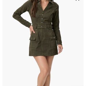 PAIGE Olive Green Button-Up Dress